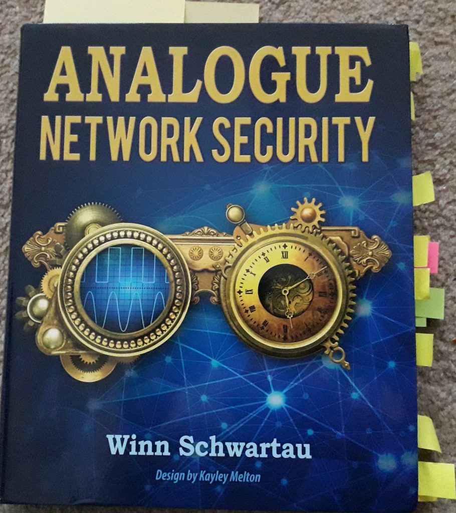 The front cover of the book Analogue Network Security by Winn Schwartau