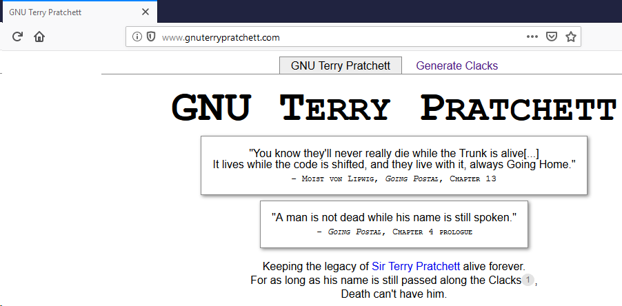 GNU Terry Pratchett