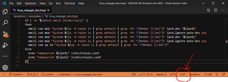 Note to self: Linux shell scripts don't cope well with combined CRLF + LF  files… Especially in User-Data / Custom Data / Cloud-Init scripts – A nice  guy's view on life